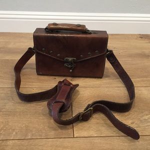 Vintage Hard Leather Case Purse