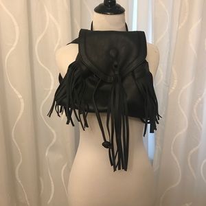 Mini fringe backpack! Like new