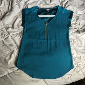 Express zipper portfolio blouse XXS