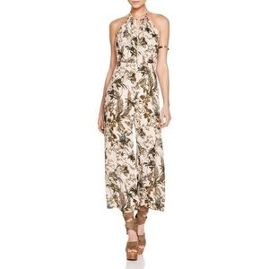 Free people floral twisted halter jumpsuit