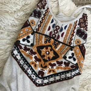 Embroidered Knit Dress