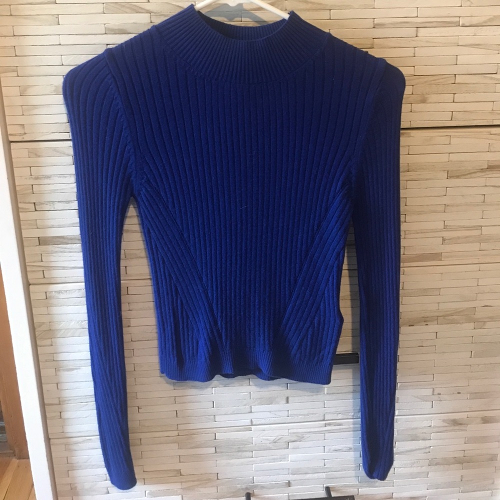 NWOT Topshop Cobalt Blue Crop Sweater