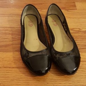 Torrid Black Lace Ballet Flats Sz 10