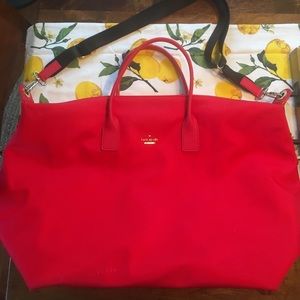Kate Spade Classic Lyla Weekender - Cherry Red