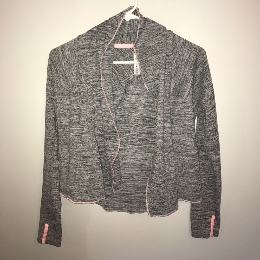 Grey throw over