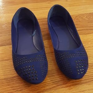 Sz 10 Torrid Blue Suede Ballet Flats