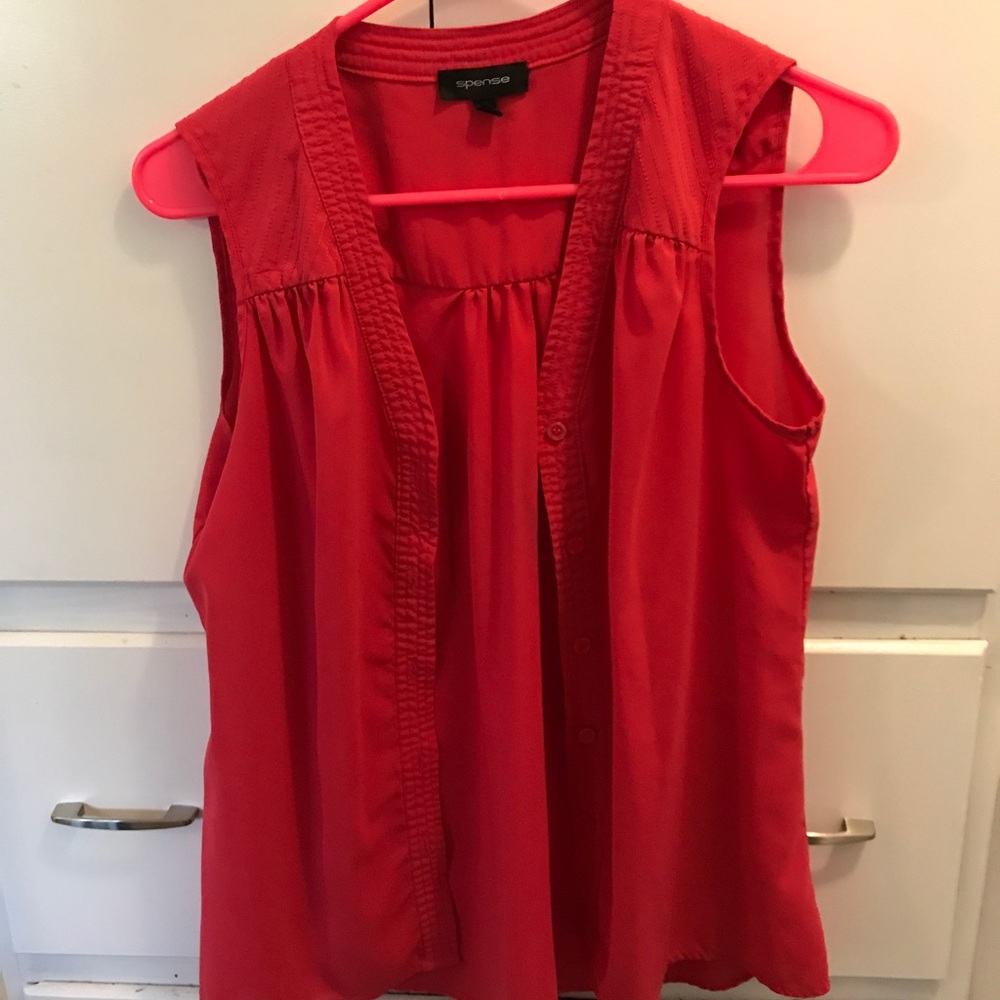 Dark coral top