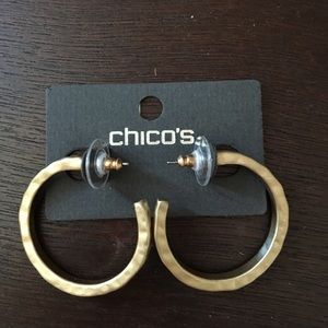 Gold chico's earrings. Never worn.
