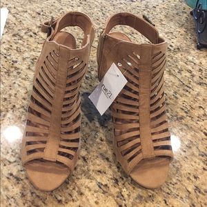 Rue 21 Brown wedges/heels! NEVER WORN!