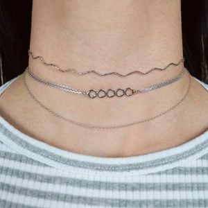 Silver Choker Set