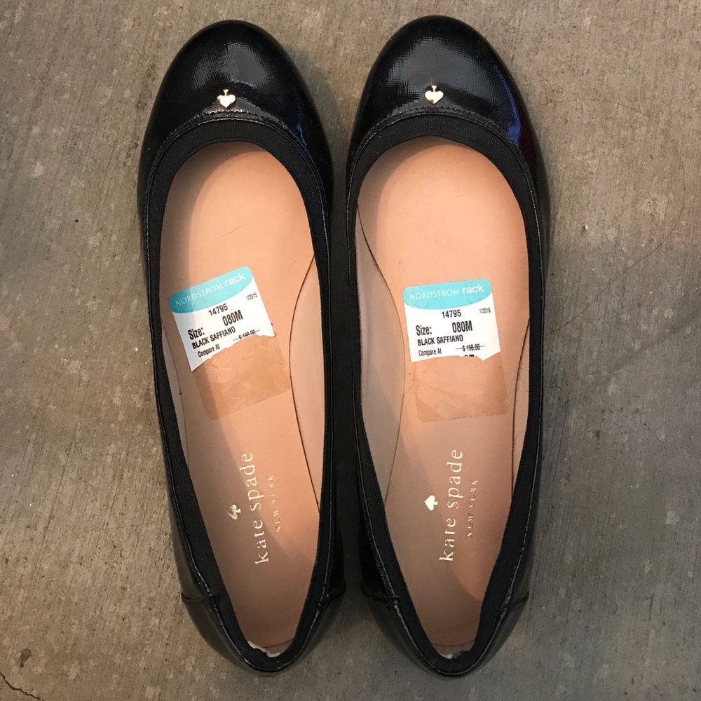 NWT Kate Spade Saffiano Leather Ballet Flats