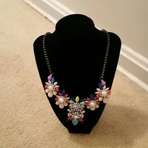 Colorful flowered necklace,