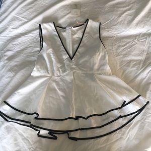 Zara tank. White/ black