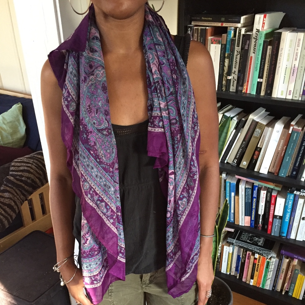 Nordstrom Sheer Paisley Print Scarf