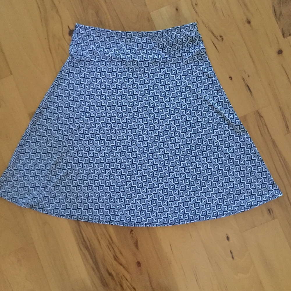 Black and White Abstract Soft Swing Skirt