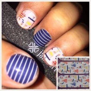 Jamberry Nail Wrap Nautical Beach Summer boats