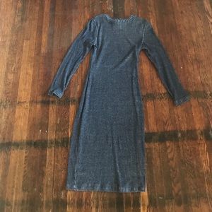 Rubber knit body con midi