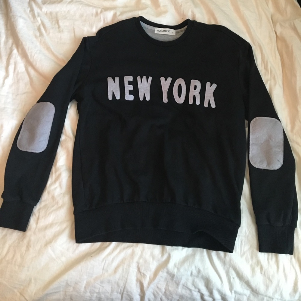 Black New York crew neck