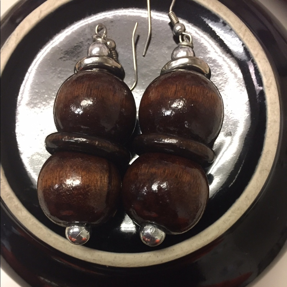 Brown Balls-Earrings