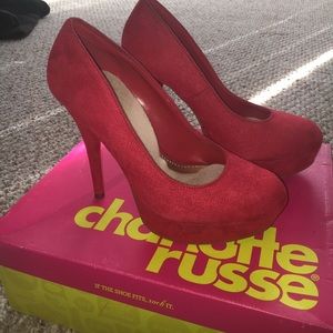 Red Platform heels