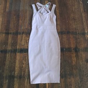 Rose Colored Criss Cross Body Con