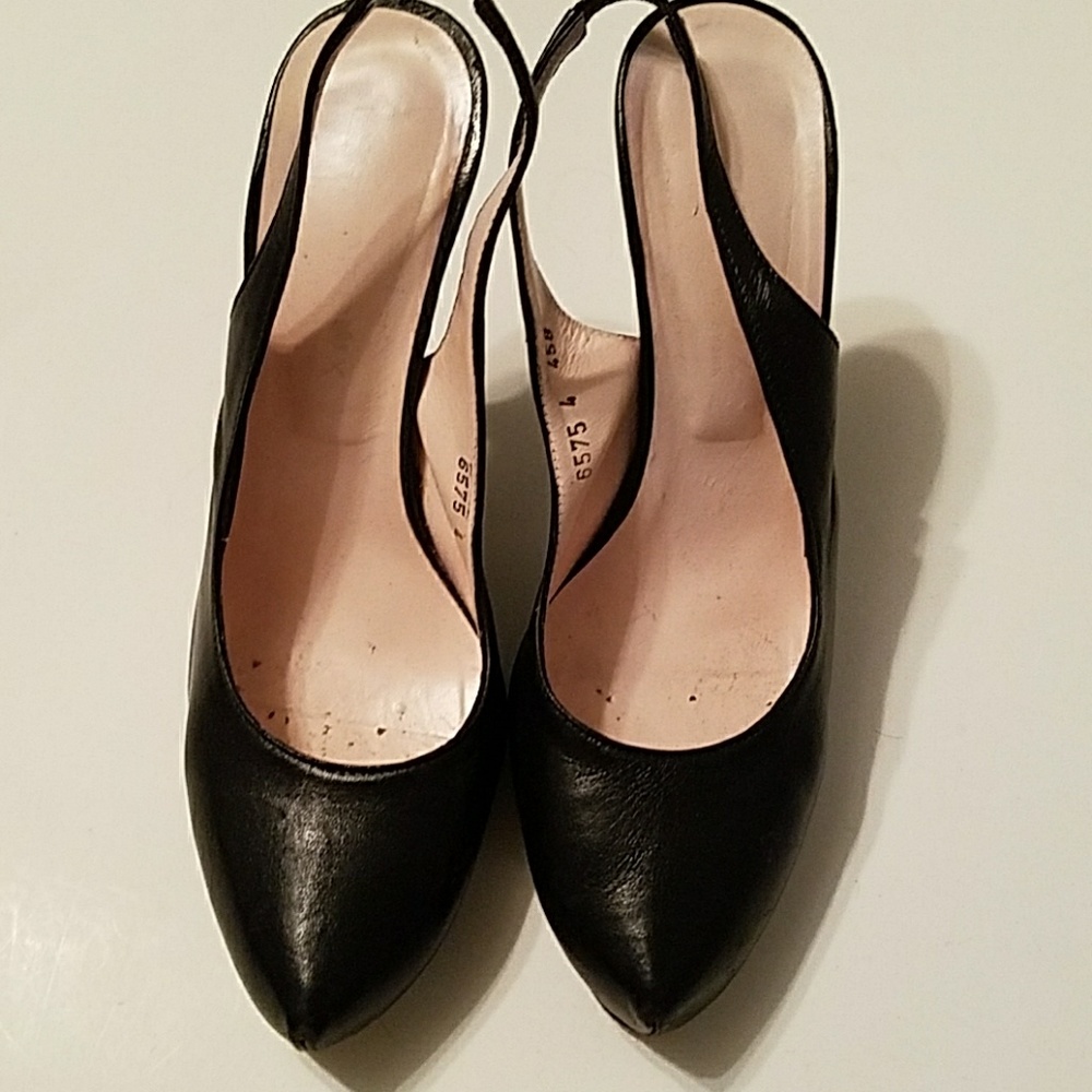 Classic string back leather shoes