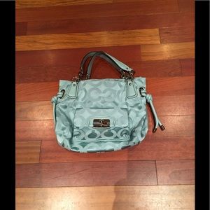 Coach Kristin Op Art Sateen Hobo (seafoam)