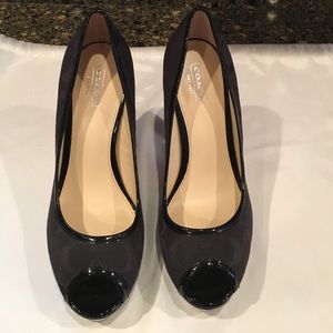 Coach peep toe pumps