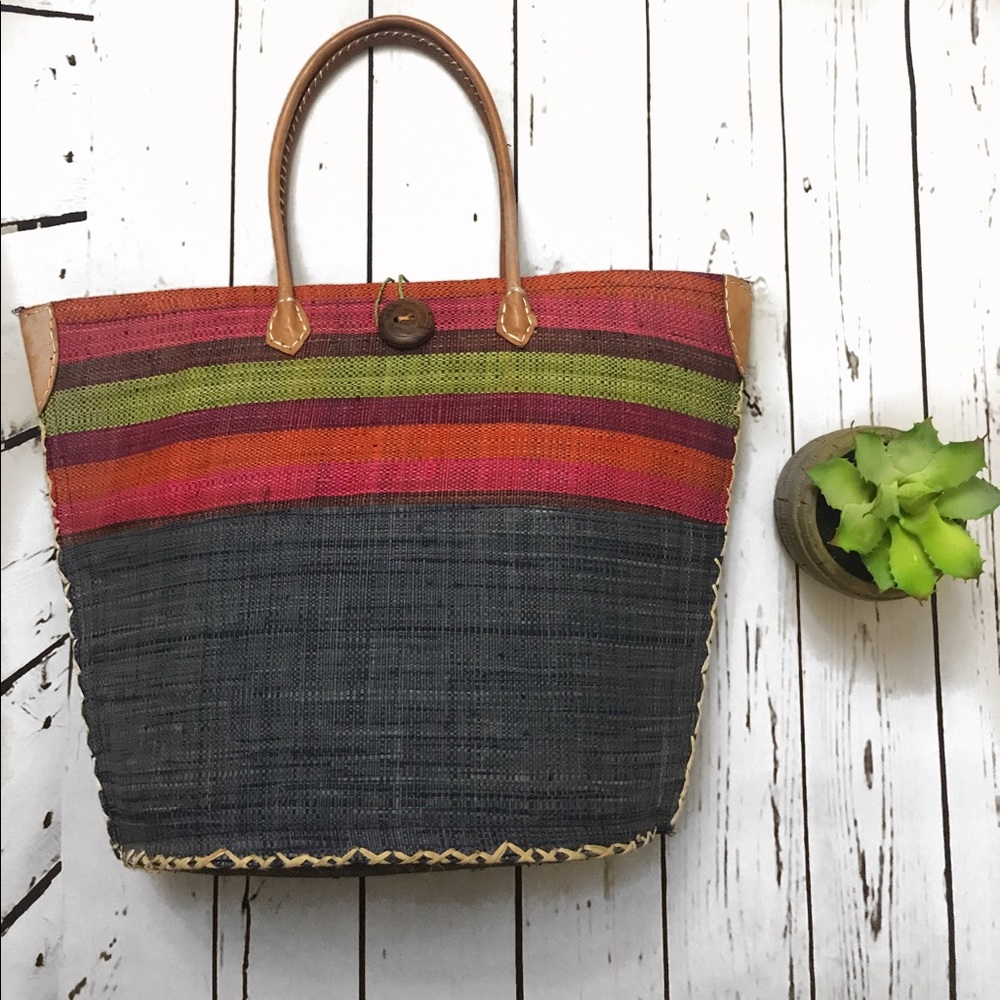 Multi color large tote