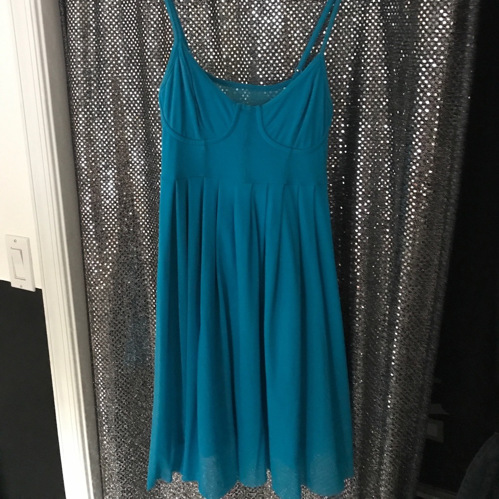 Silence and Noise turquoise dress