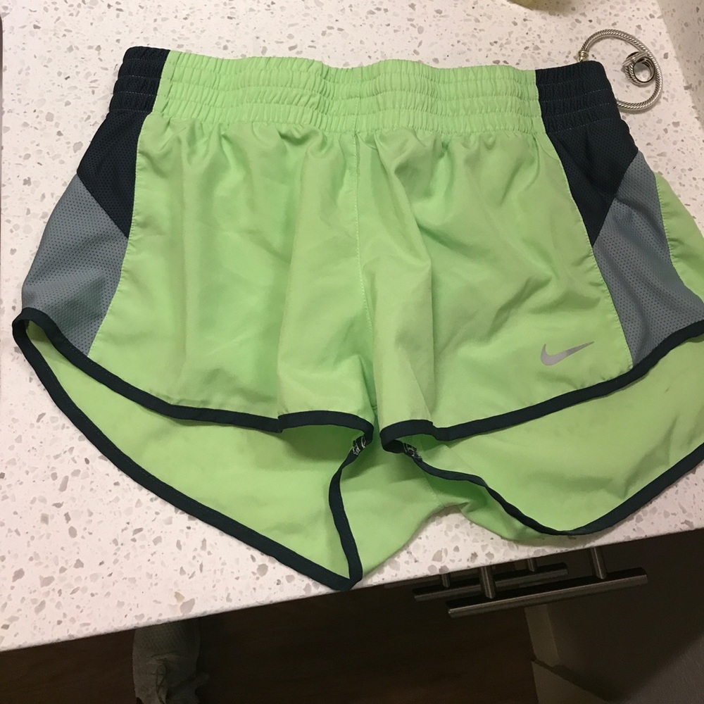 Green Nike Running shorts