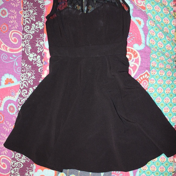Delia's Black Vintage Style Fit and Flare Dress - Picture 3 of 4