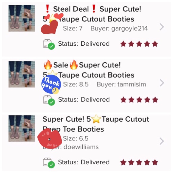 CCO SALE❗️5⭐️Taupe Cutout Peep Toe Booties - Picture 7 of 7