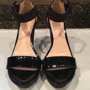 Coach ankle strap wedge shoes
