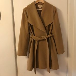 Michael Kors XL Wool Cashmere Wrap Trench Coat
