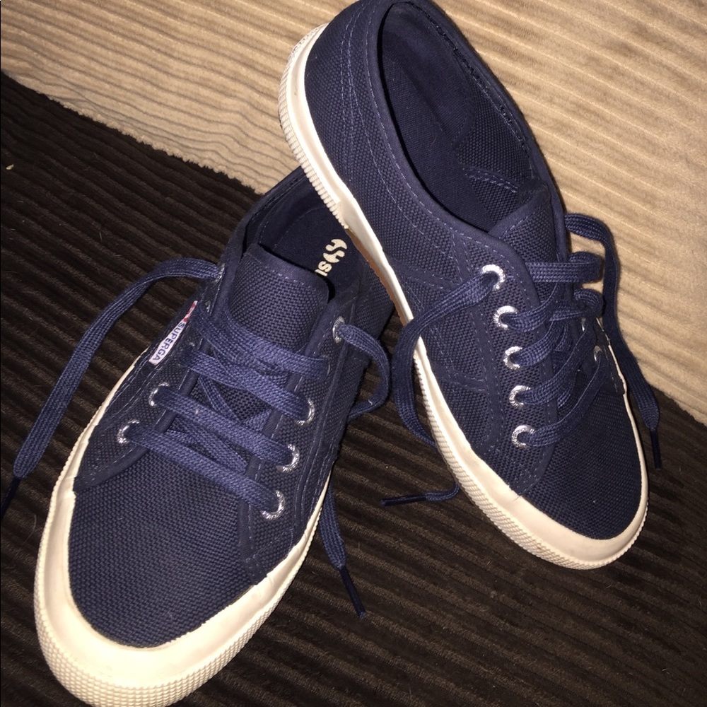 EXCELLENT CONDITION Superga navy Cotu 37.5 EU  🖤