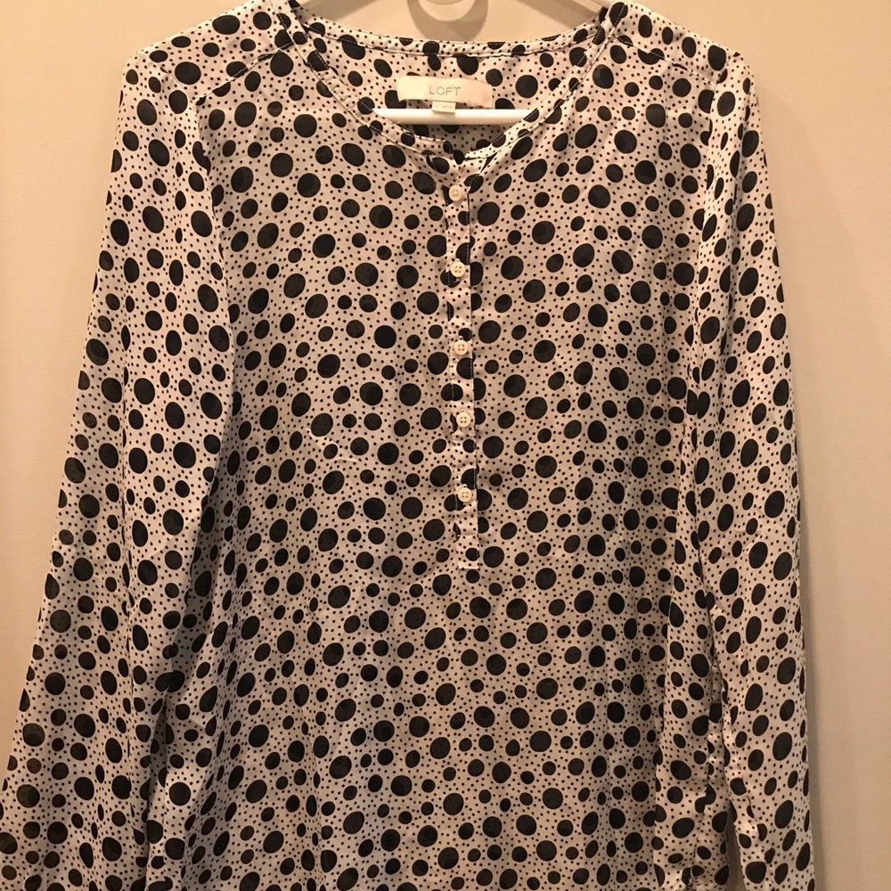 Loft semi sheer top