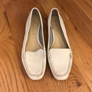 Bettye Muller White Loafers