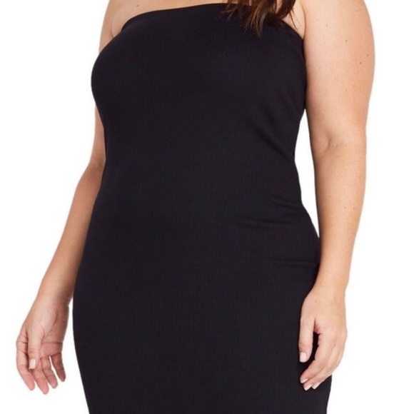 Black strapless Bodycon Dress - Picture 3 of 6