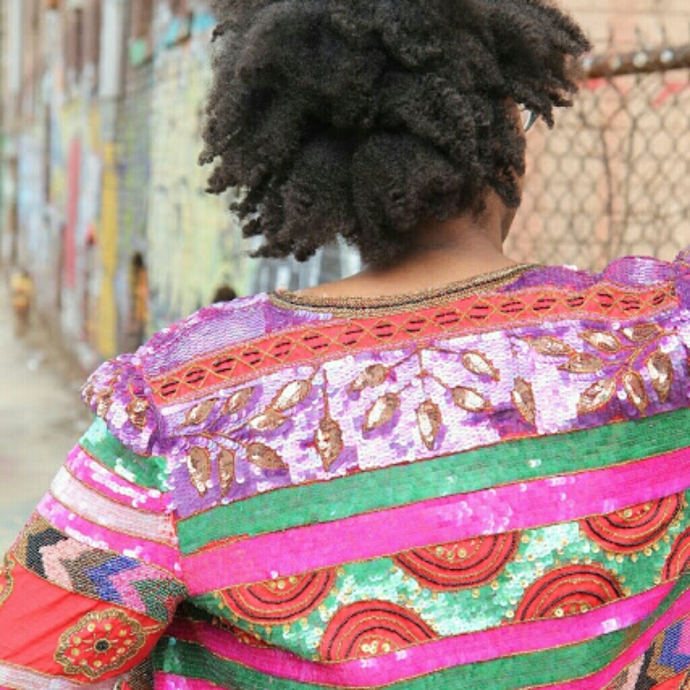 Beaded Silk Multicolored Jacket - image 4