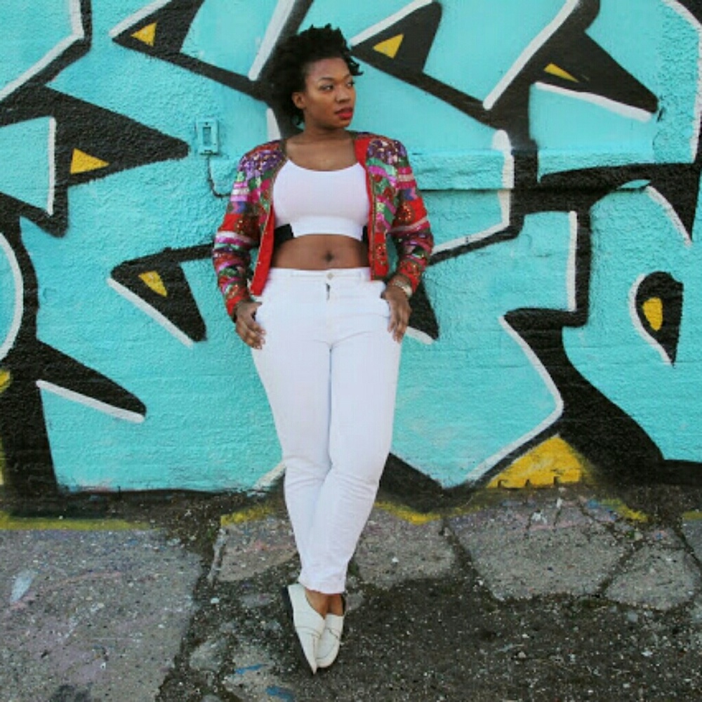 Beaded Silk Multicolored Jacket - image 1