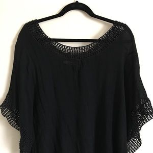 Cropped Linen Top w/ Flared Sleeves