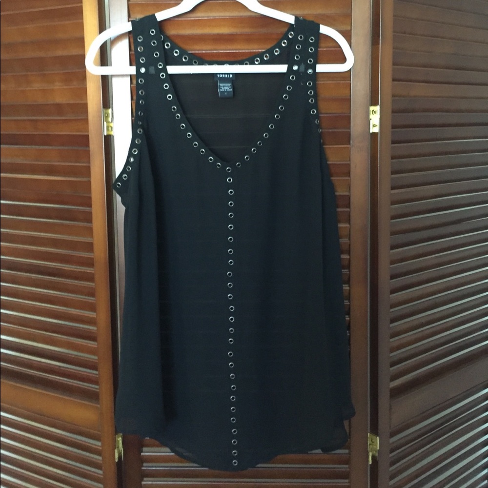 Plus size sheer tank top