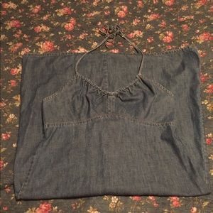 Gap size 10 denim halter dress NWOT