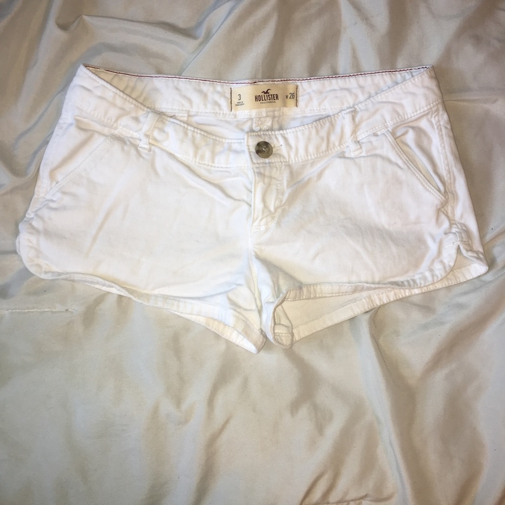 Solid white Hollister shorts