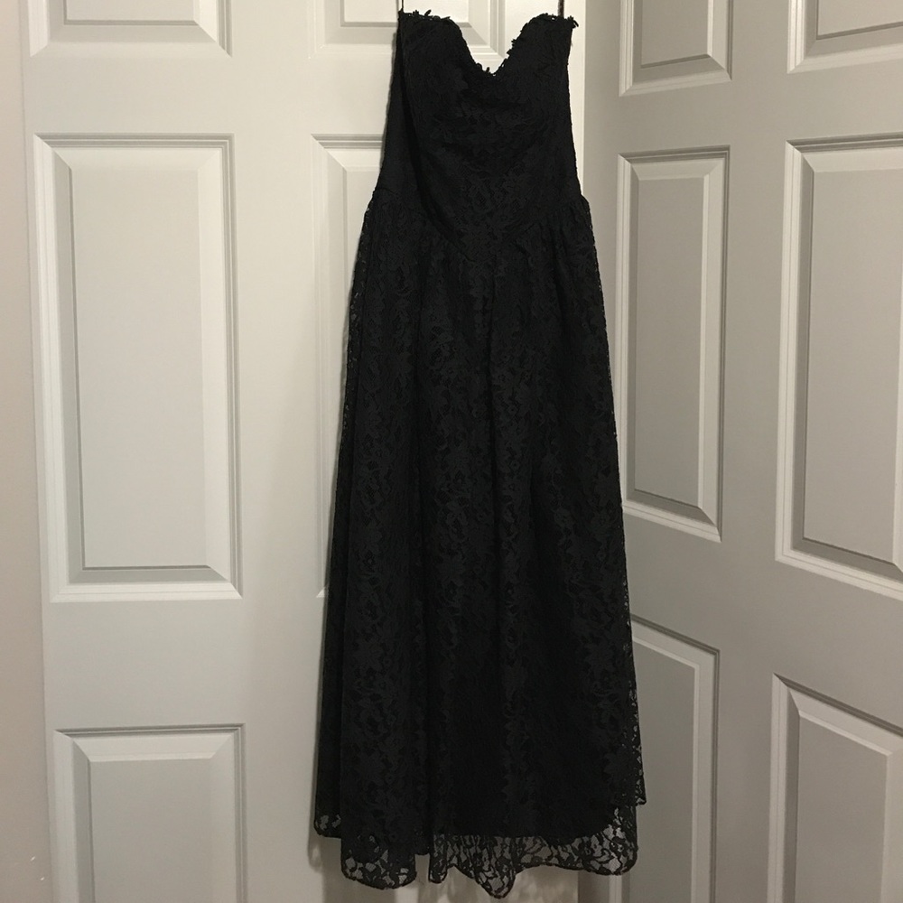 Gifted! Jr Women's Elegant Strapless Lace Gown - Picture 1 of 4