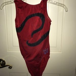 Red & Black Sequined Leotard