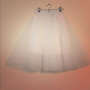 White Tulle Skirt