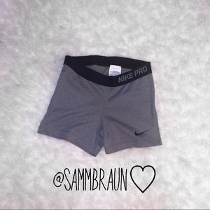 Gray Nike Pro Shorts