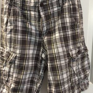 Youth Boys Plaid Cargo Shorts